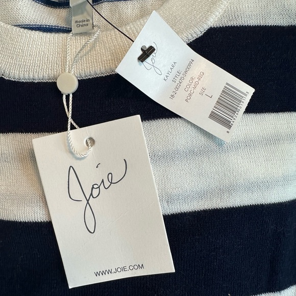 Joie Kaylara Striped Long-Sleeve Sweater, Large, new with tags - Picture 5 of 5